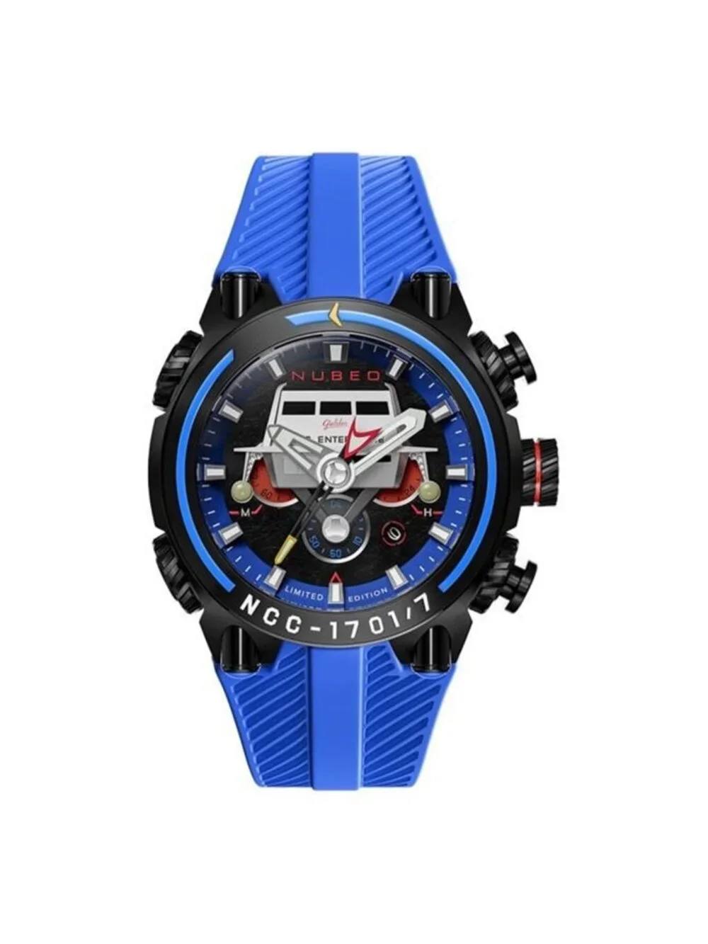 NWT Nubeo Deimos Chronograph Blue Dial Men's Watch